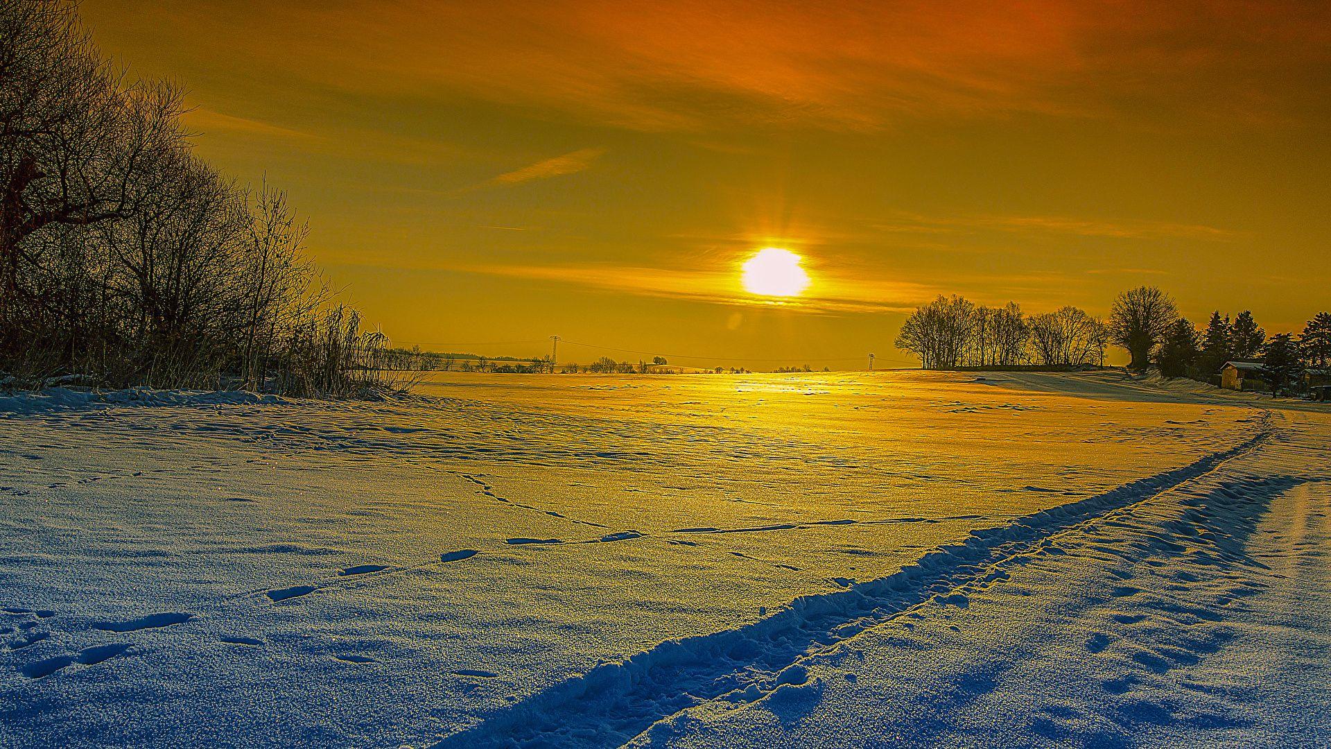 Winter Sunrise Nature Wallpapers - Top Free Winter Sunrise Nature ...