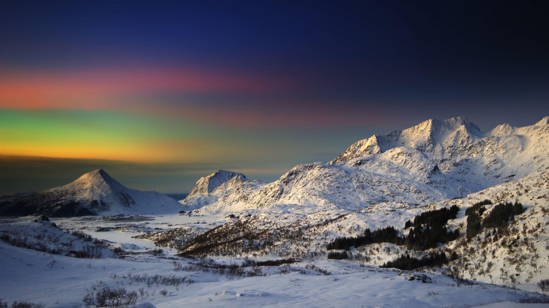 1920x1080 Winter Morning In The Mountains Mac Wallpaper Download