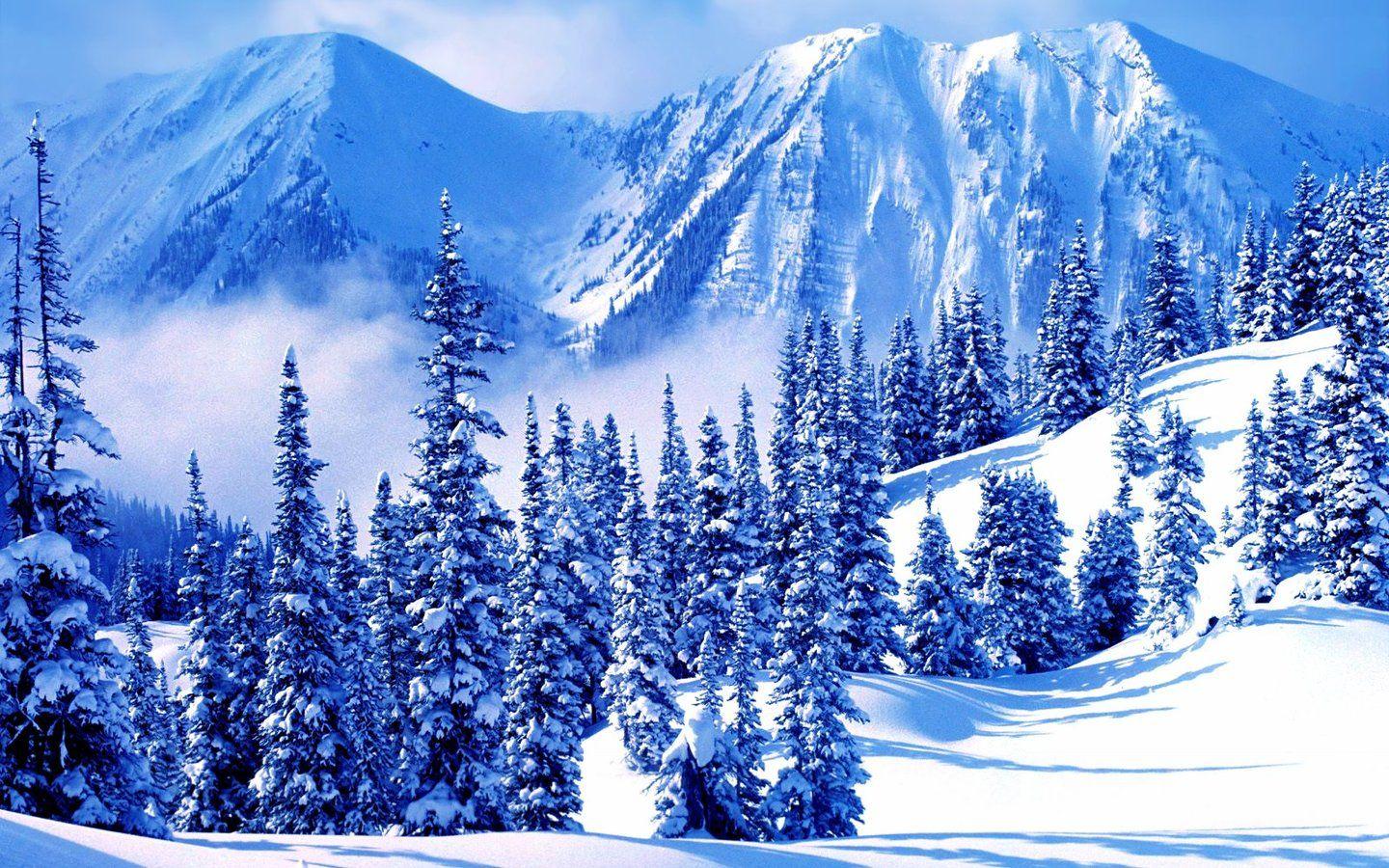 1440x900 Winter Mountain Wallpaper