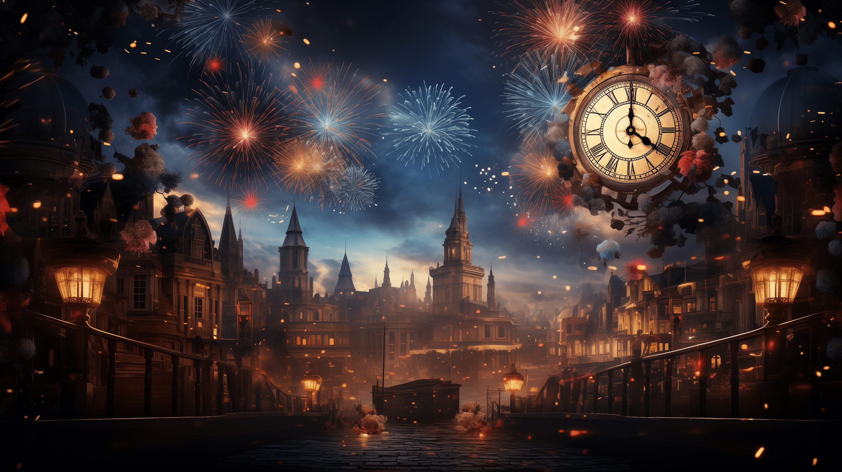 2912x1632 New Year Wallpaper