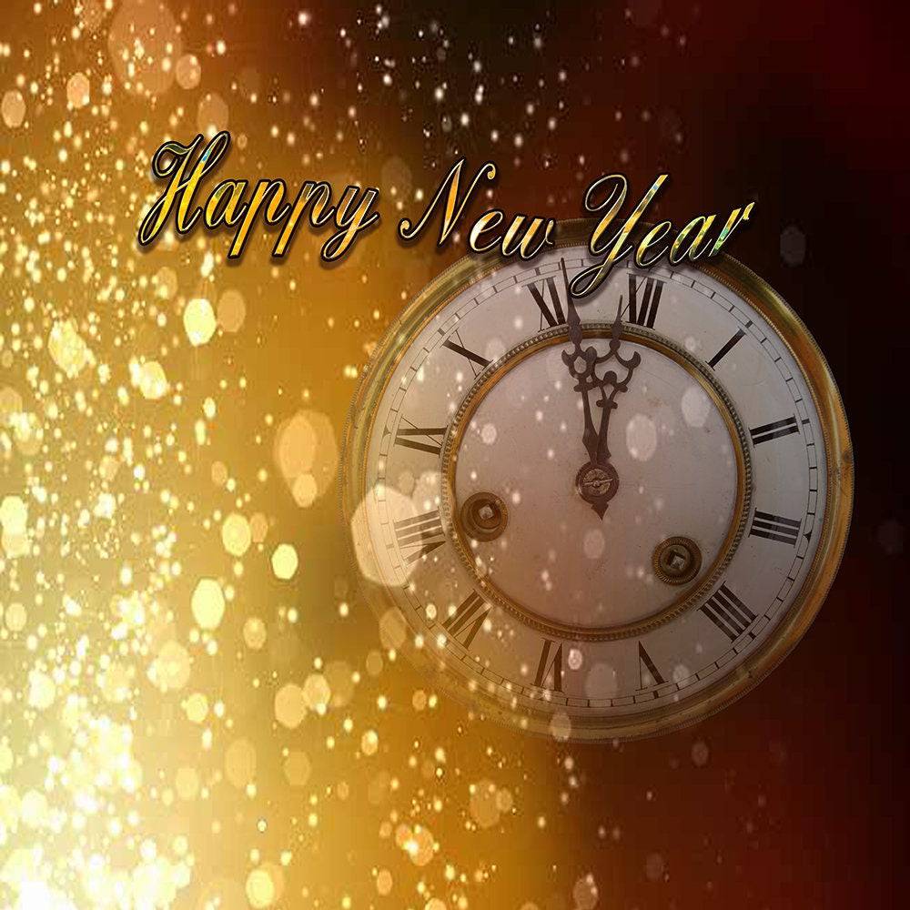 1000x1000 Eve Clock Photo Backdrop