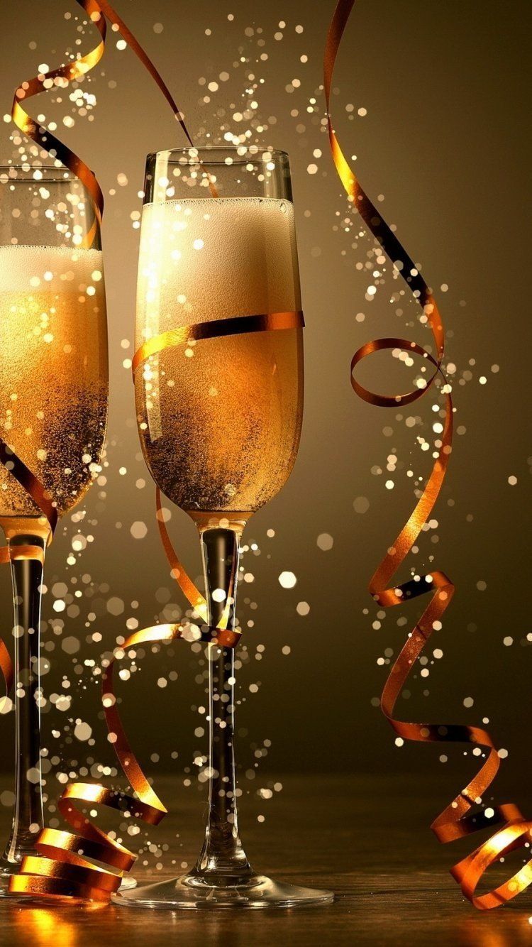 750x1334 Year Champagne Celebration iPhone