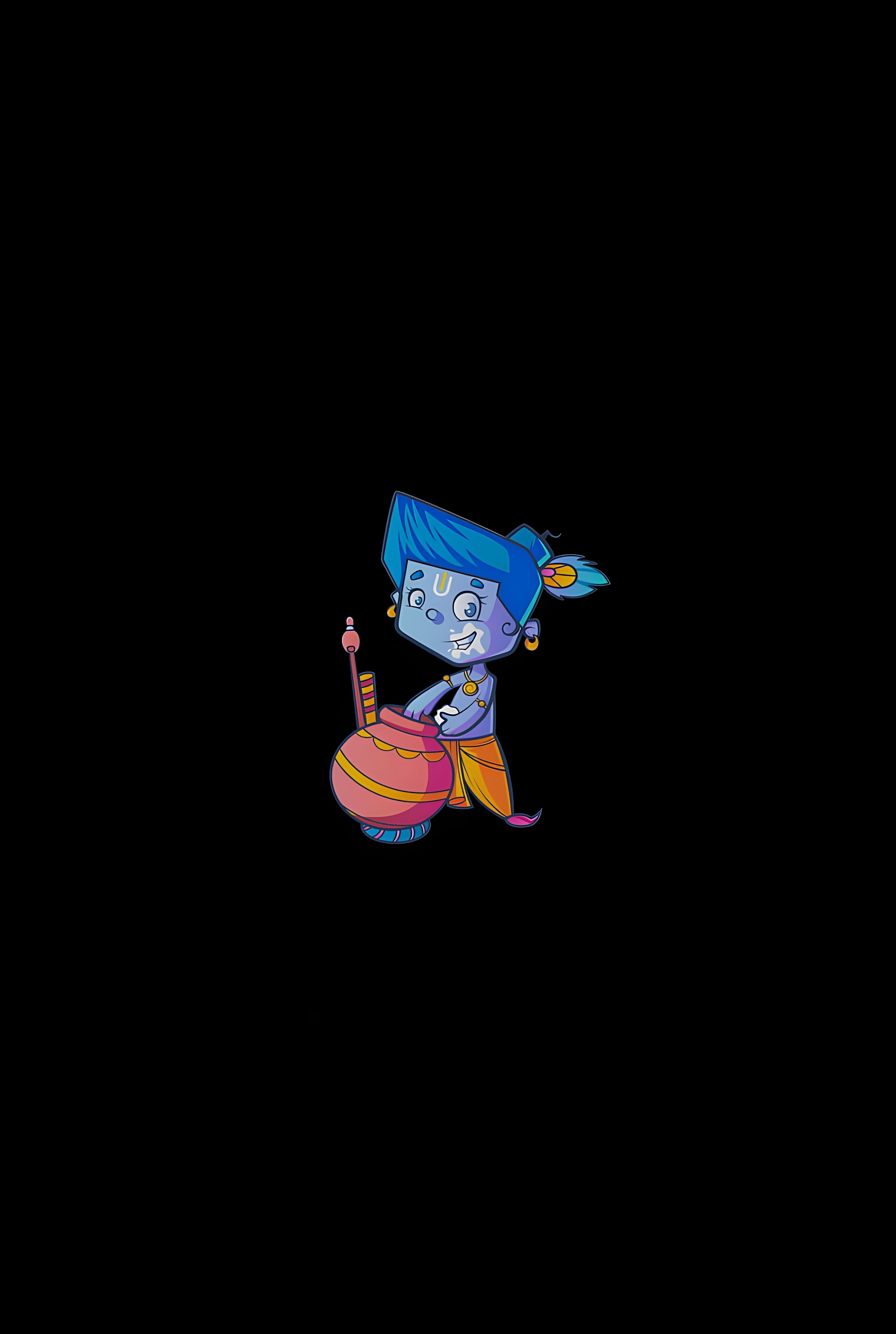 3200x4760 Krishna black Wallpaper Download