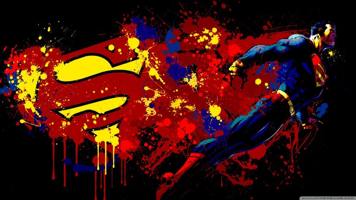 1366x768 Superman Cartoon ❤ 4K HD Desktop Wallpaper for 4K Ultra HD