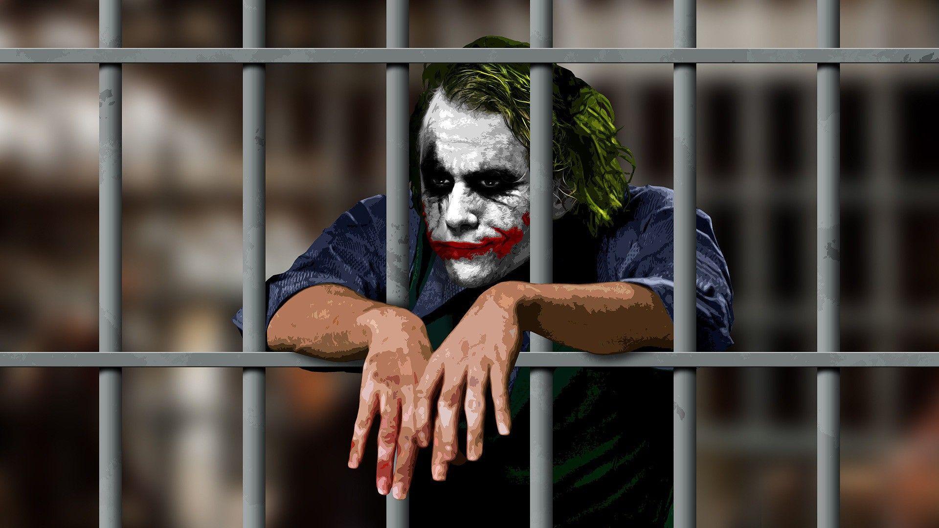 1920x1080 Joker in Jail Movie Scene of Batman HD Wallpaper.  HD