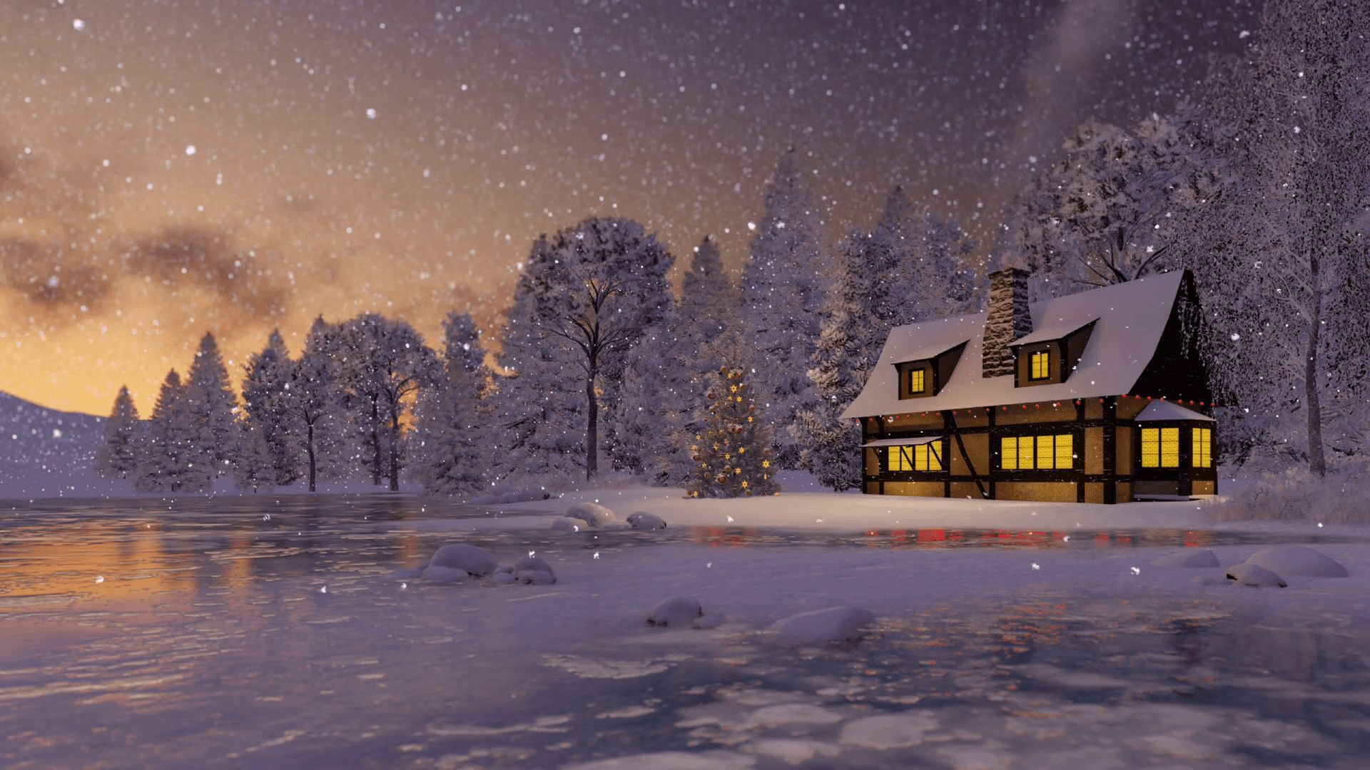 1920x1080 Cozy Winter Scenes Wallpaper