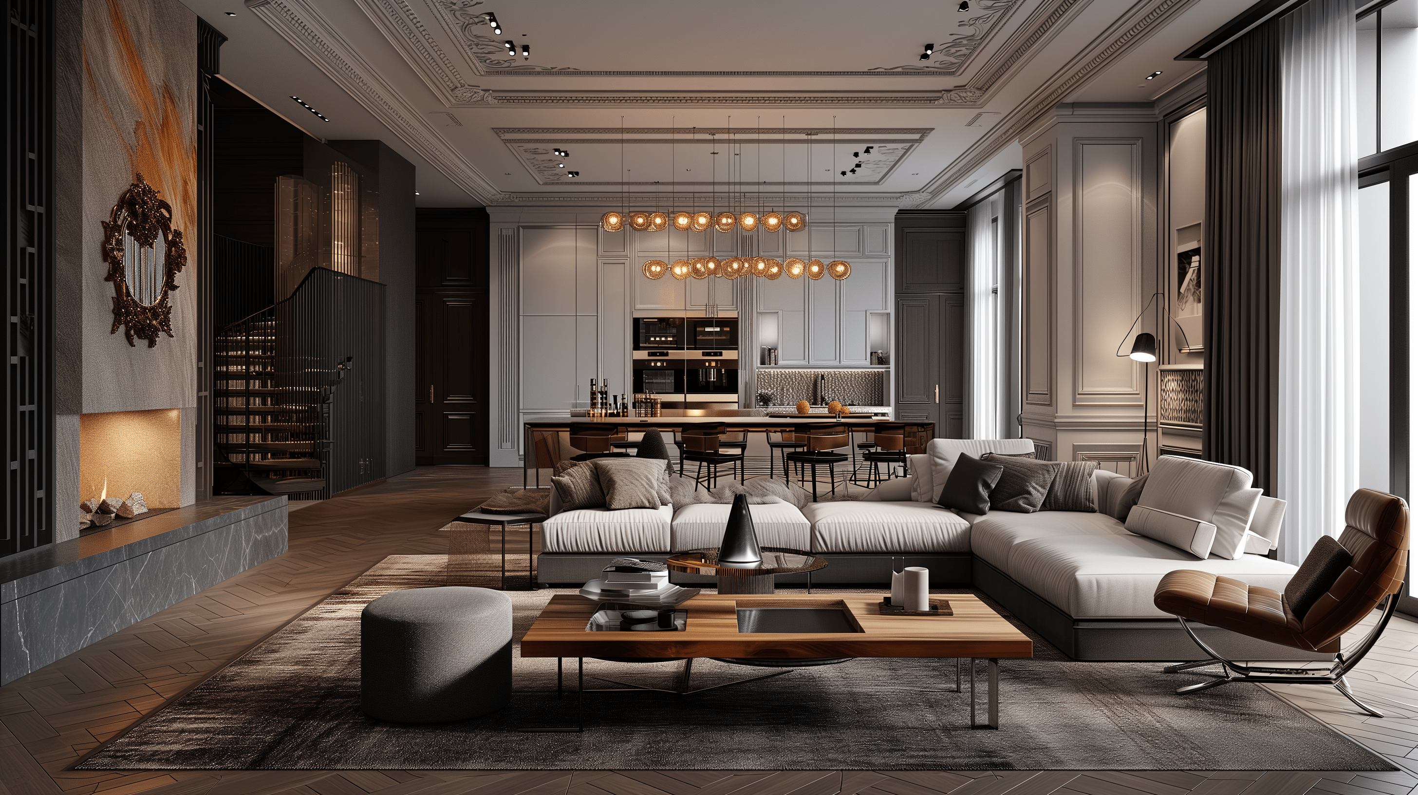 2912x1632 Living Room Interior HD Wallpaper
