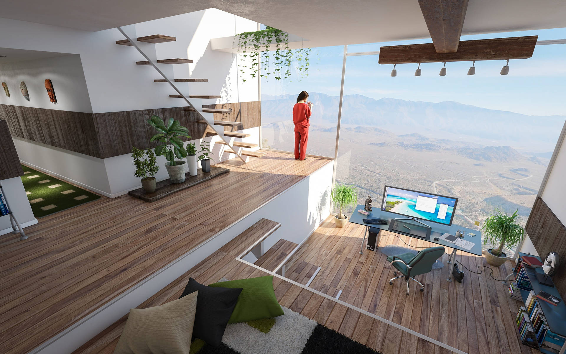 1920x1200 Modern House Wallpaper
