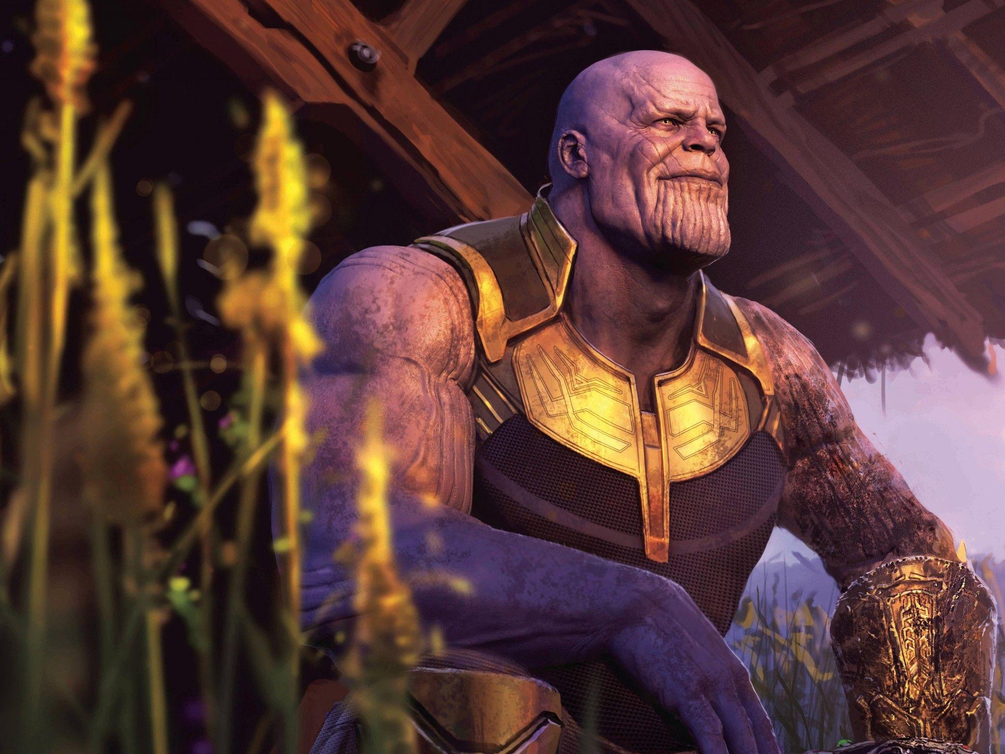 2048x1536 Download 2048x1536 Thanos, Avengers: Infinity War, Smiling