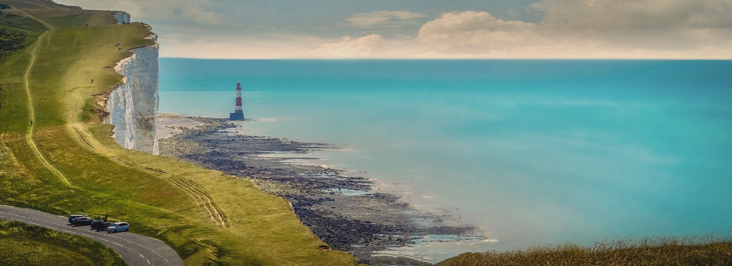 2560x931 Download Ocean Sea Beach Water Wallpaper