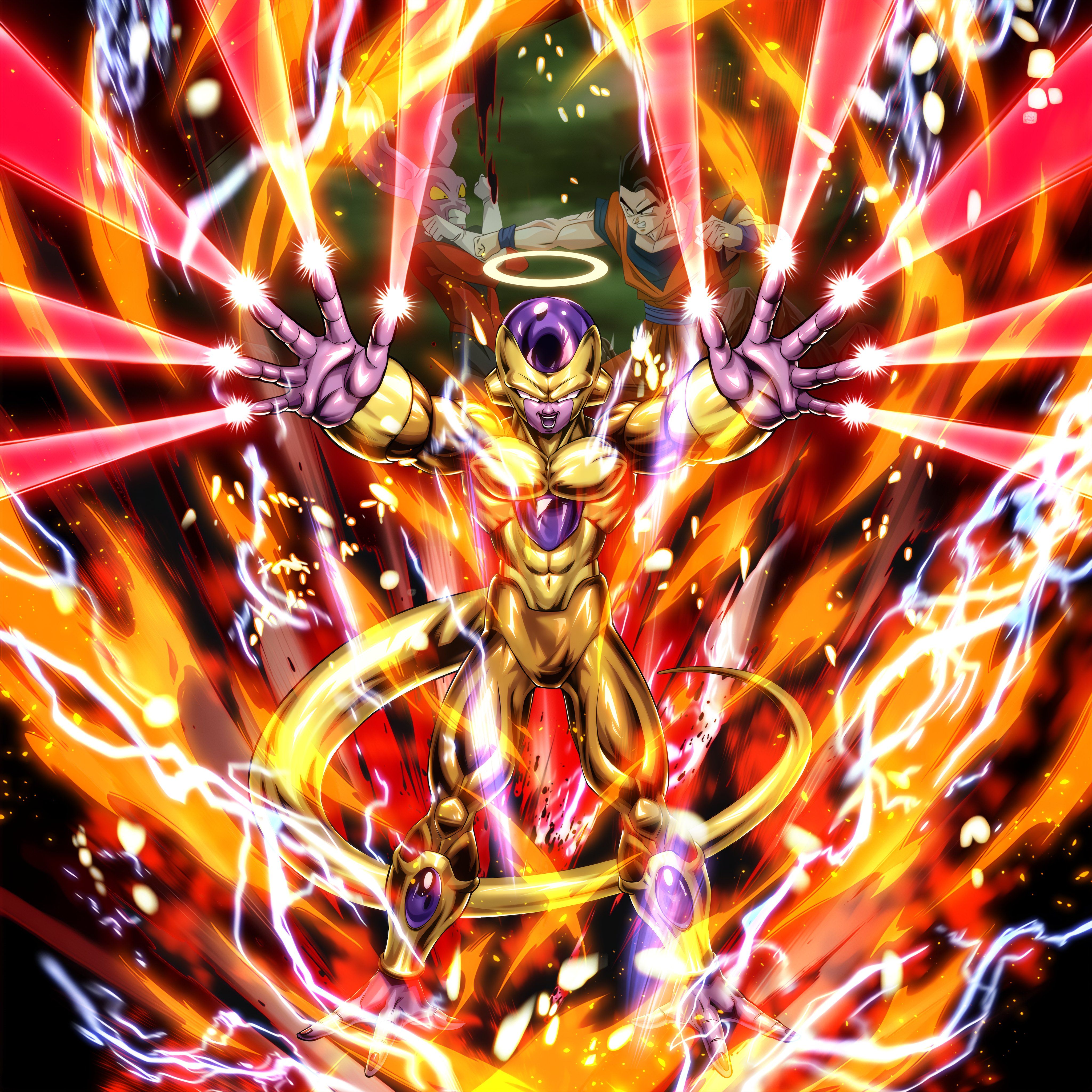 4096x4096 Sparking YEL Golden Frieza 4K Art