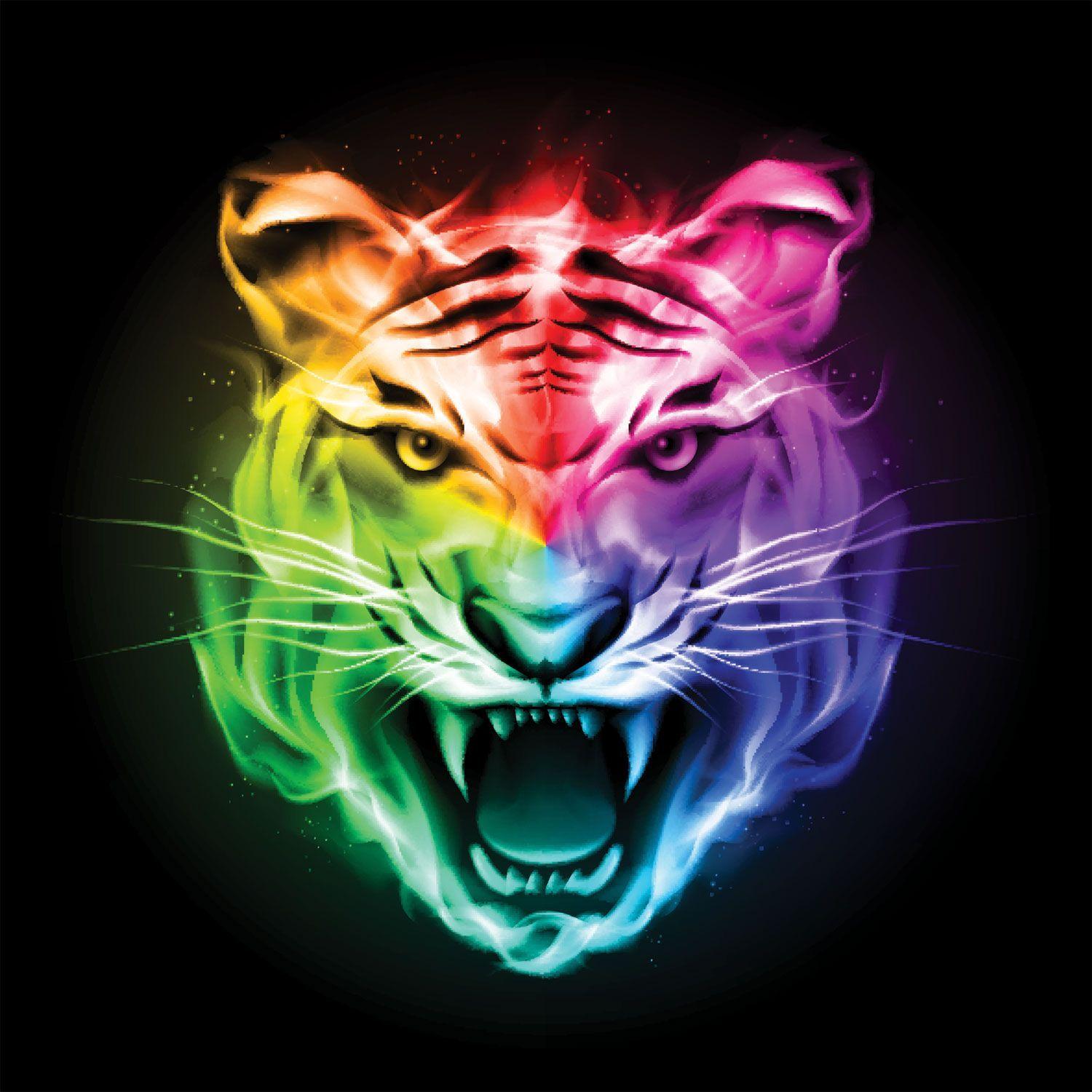 Colorful Tiger Wallpapers Top Free Colorful Tiger Backgrounds Wallpaperaccess