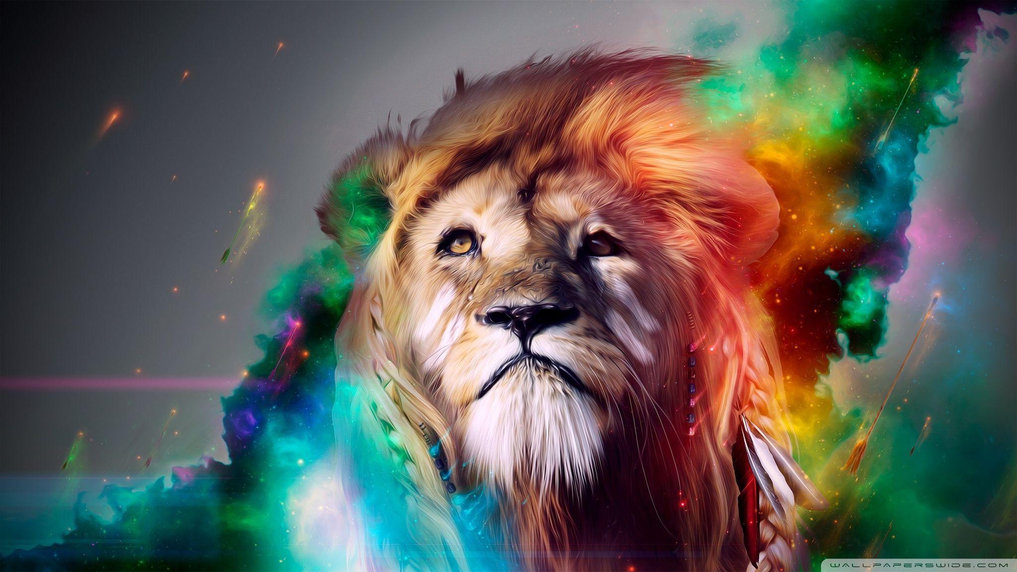 2048x1152 Cầu vồng Lion hình nền