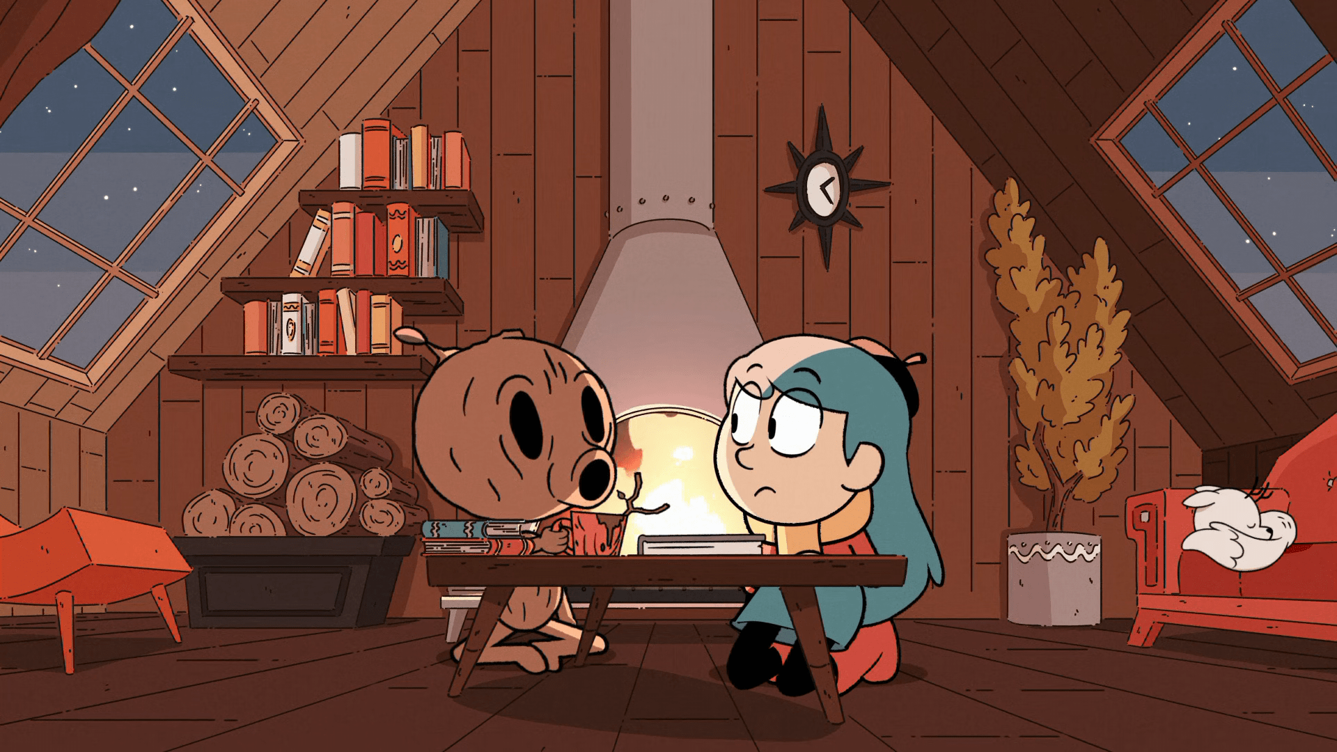 1920x1080 Hilda Cartoon Cozy Cabin HD Wallpaper