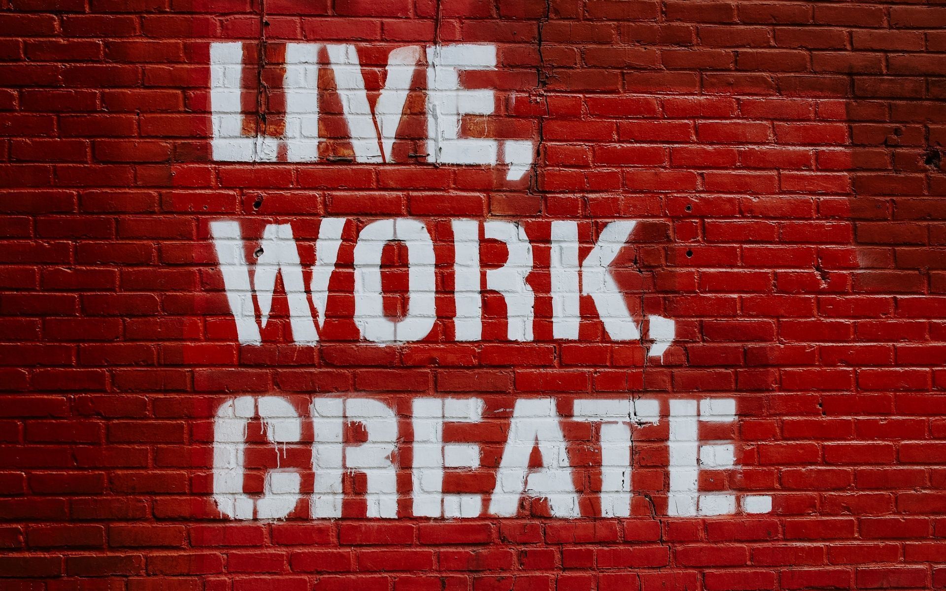 1920x1200 Live Wallpaper 4K, Work, Create, Brick