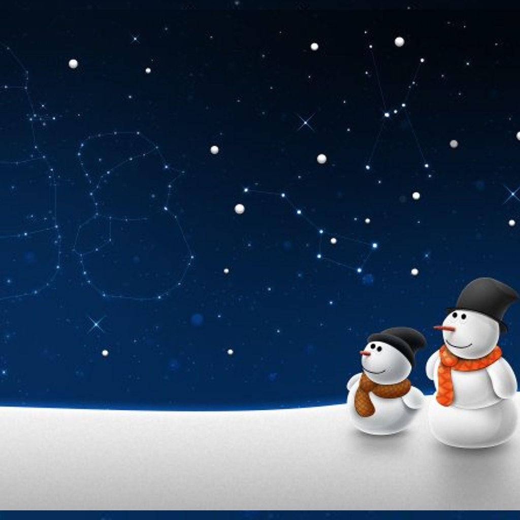 1024x1024 Snowman Wallpaper