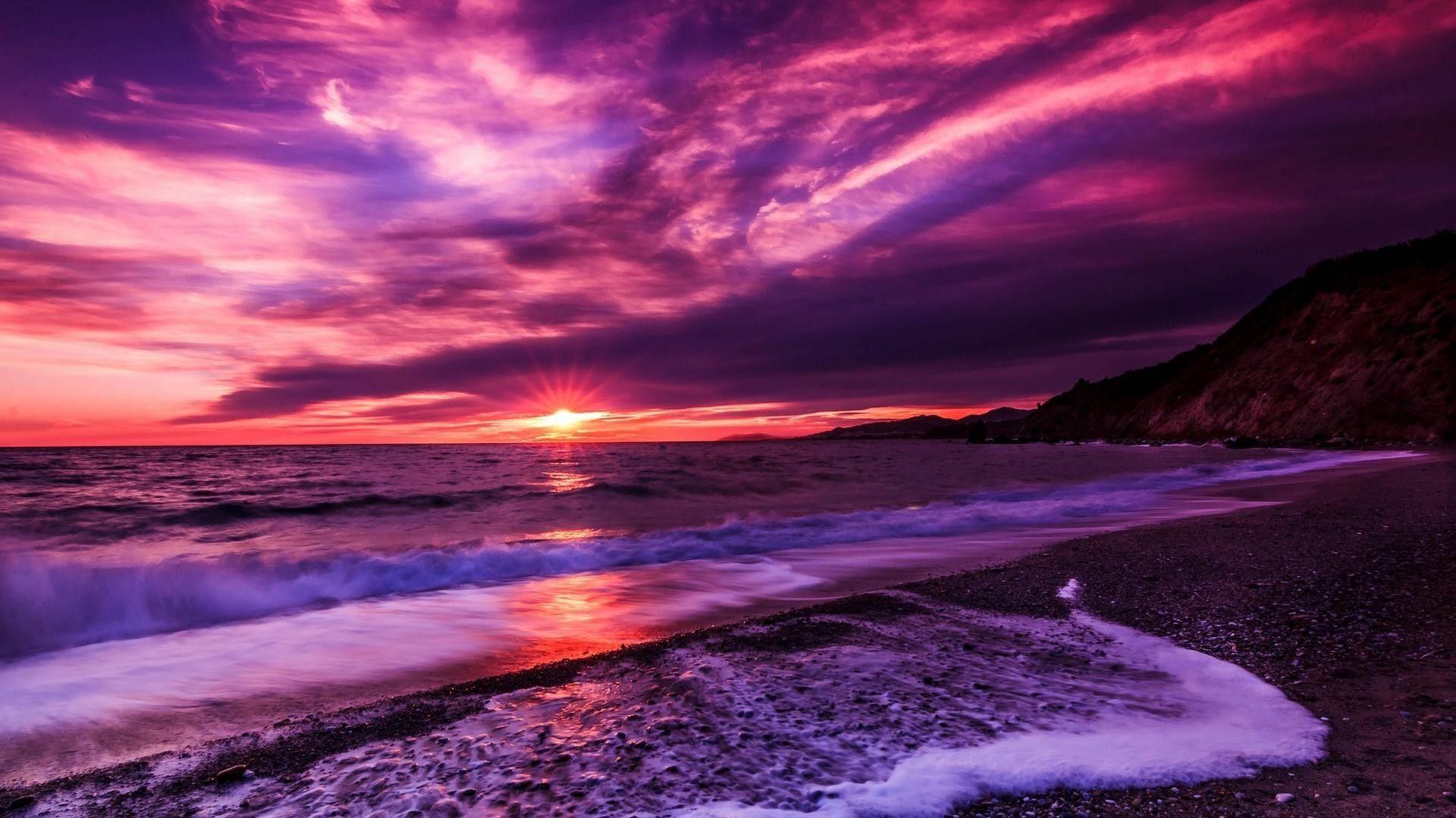 Pink Sunset Wallpapers Top Free Pink Sunset Backgrounds WallpaperAccess