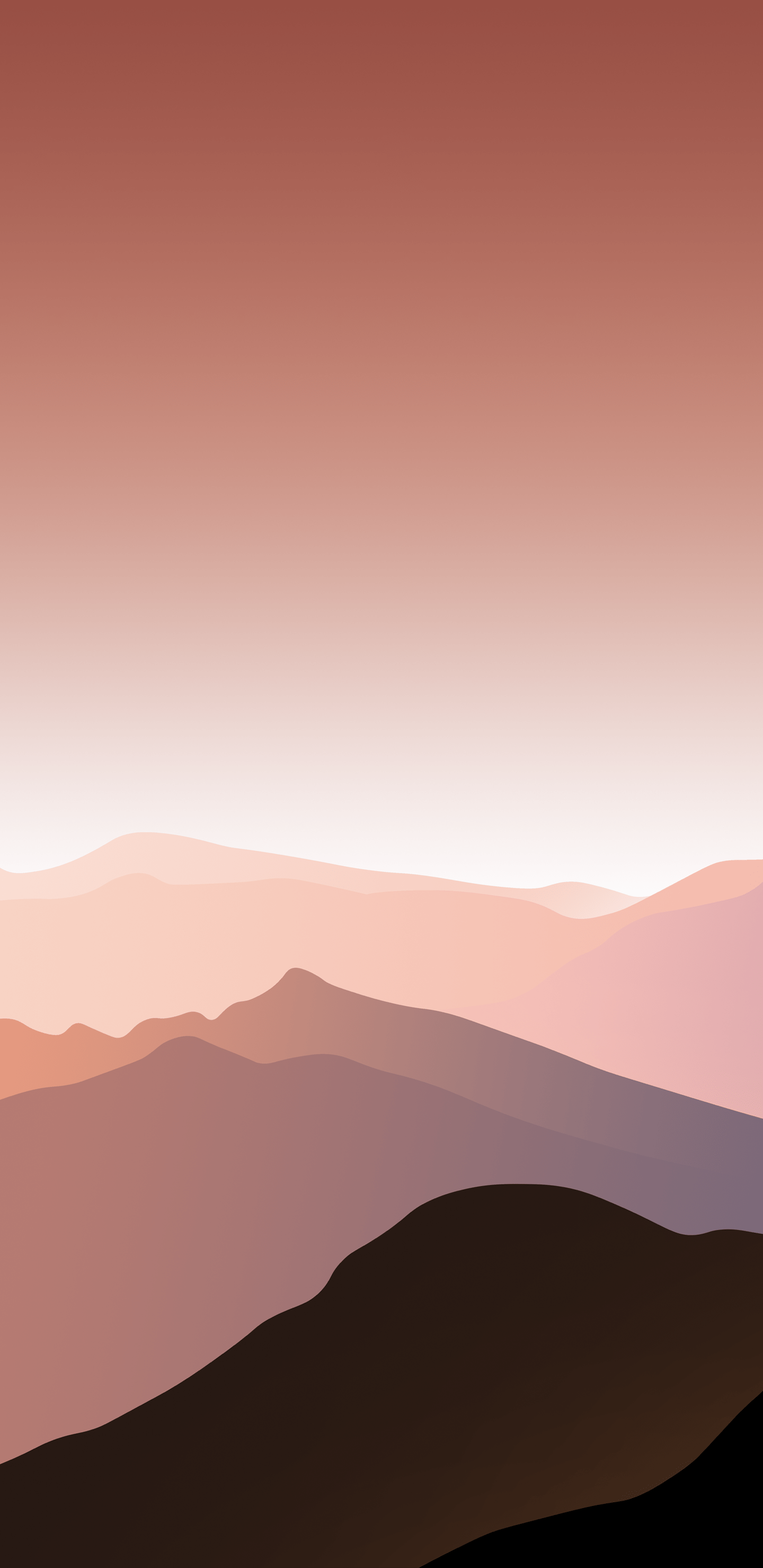 1440x2960 ​​Hình nền của tuần: núi hoàng hôn