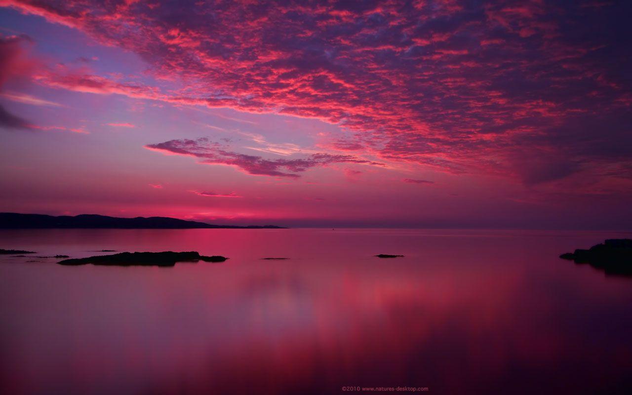 1280x800 Amazing Pink Sunset hình nền