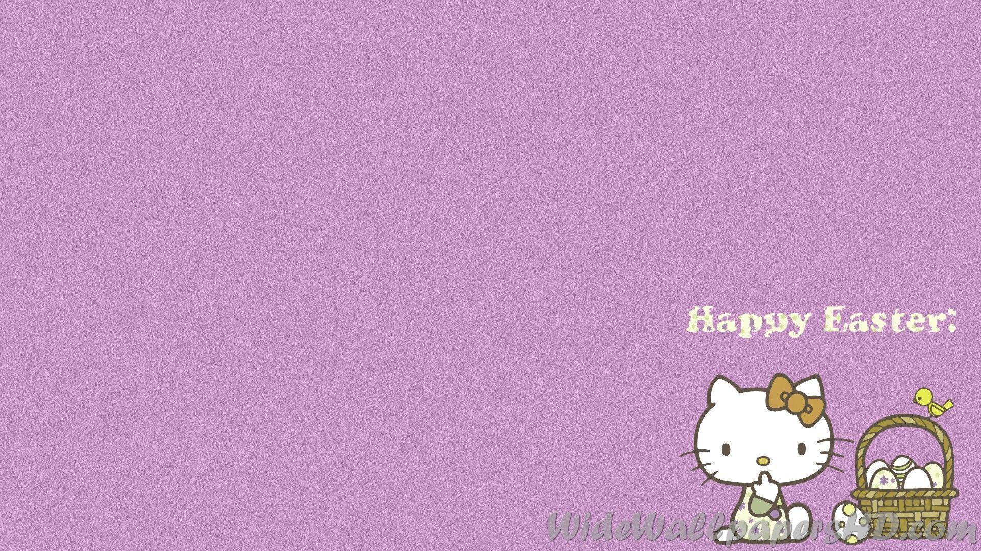 1920x1080 Hello Kitty Easter Wallpaper