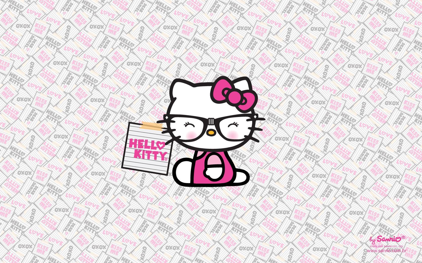 hello kitty nerd glasses wallpaper