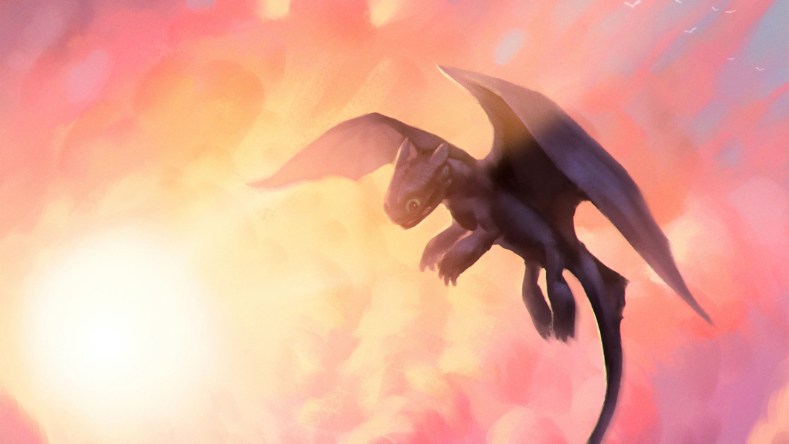 2560x1440 Light And Night Fury Wallpaper, HD