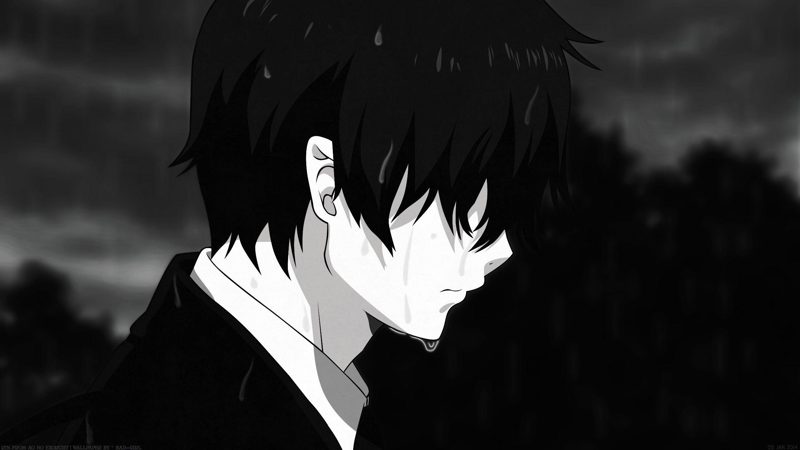 Hình nền Anime Beautiful Emo Sad Boy 2560x1440