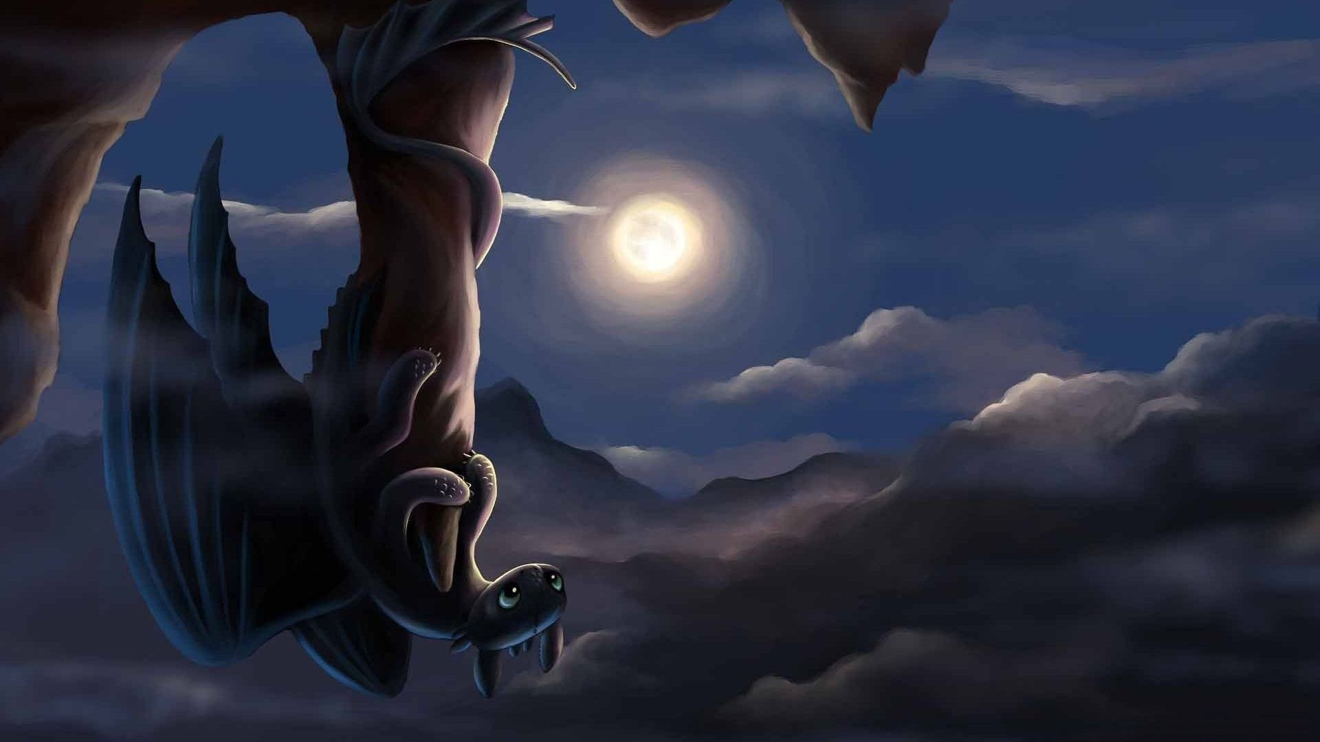 1920x1080 Night Fury Dragon Desktop Wallpaper