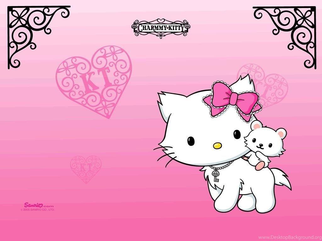 1024x768 Hello Kitty Background For Laptops Desktop
