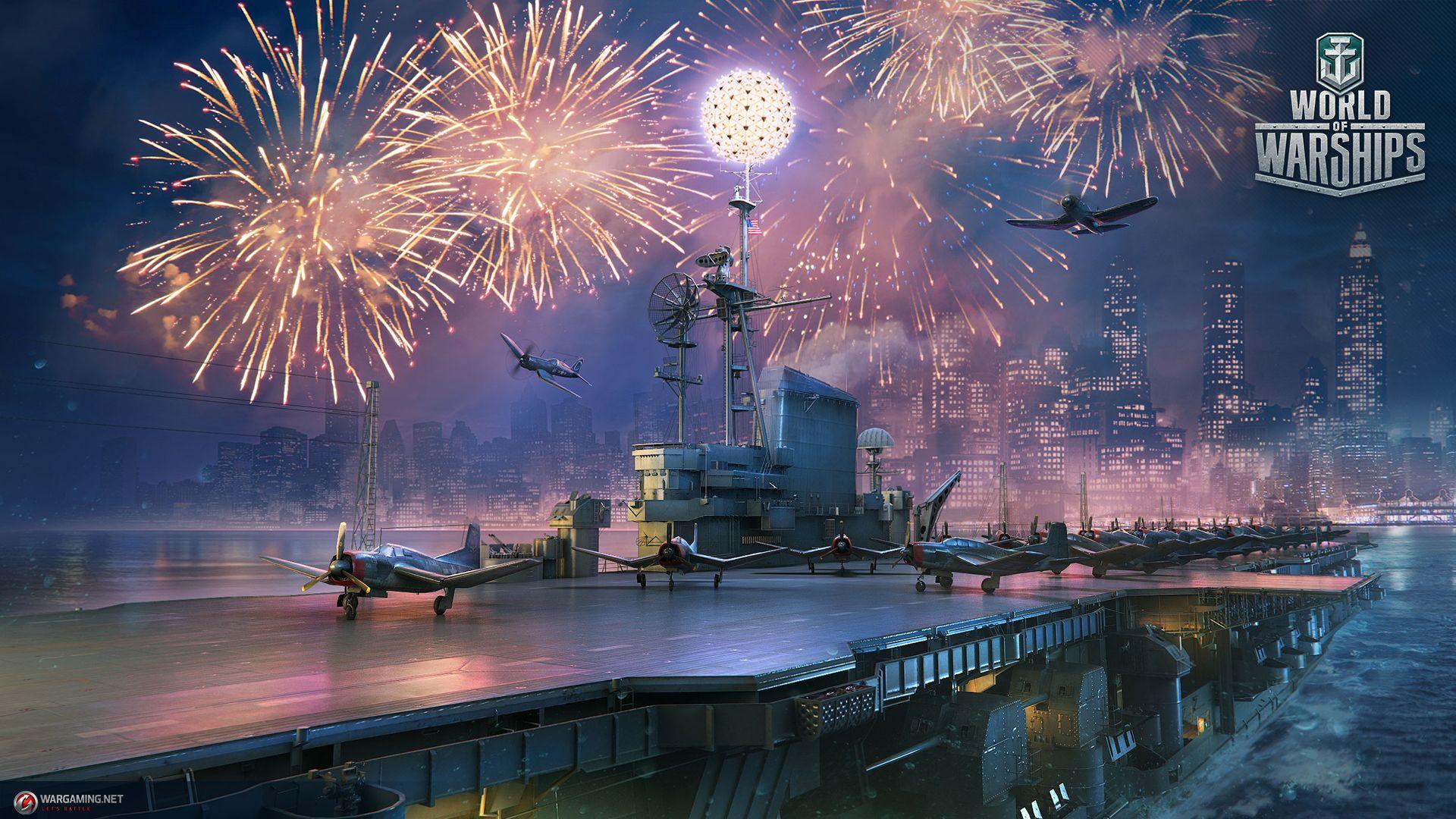 1920x1080 New Year's Eve aboard the Midway Wallpaper from World