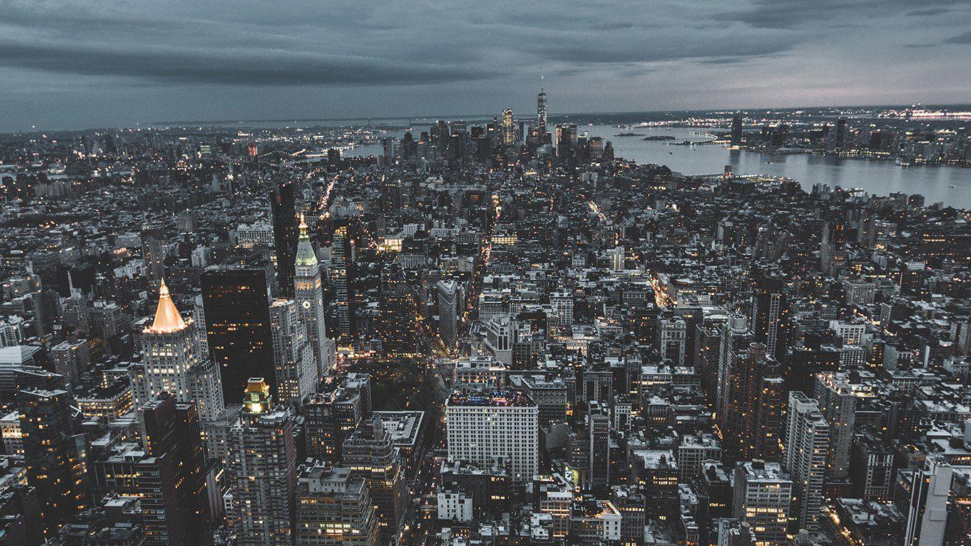 1366x768 wallpaper for desktop, laptop. city sky