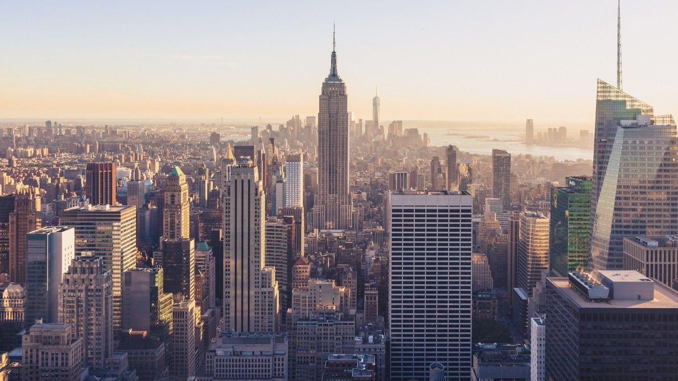 1366x768 Download 1366x768 Usa, New York City, Skyscrapers, Architecture
