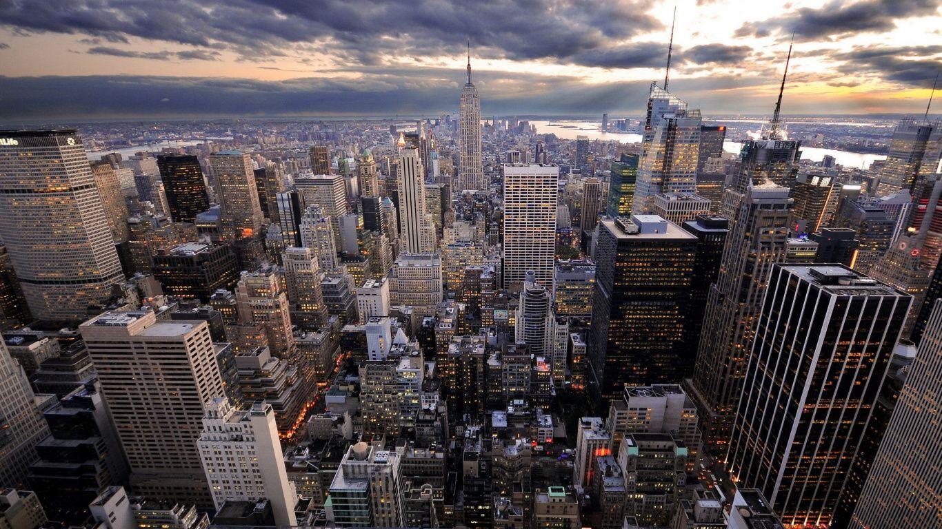 1366x768 Building, Cityscape, New York City, Metropolis, City Laptop