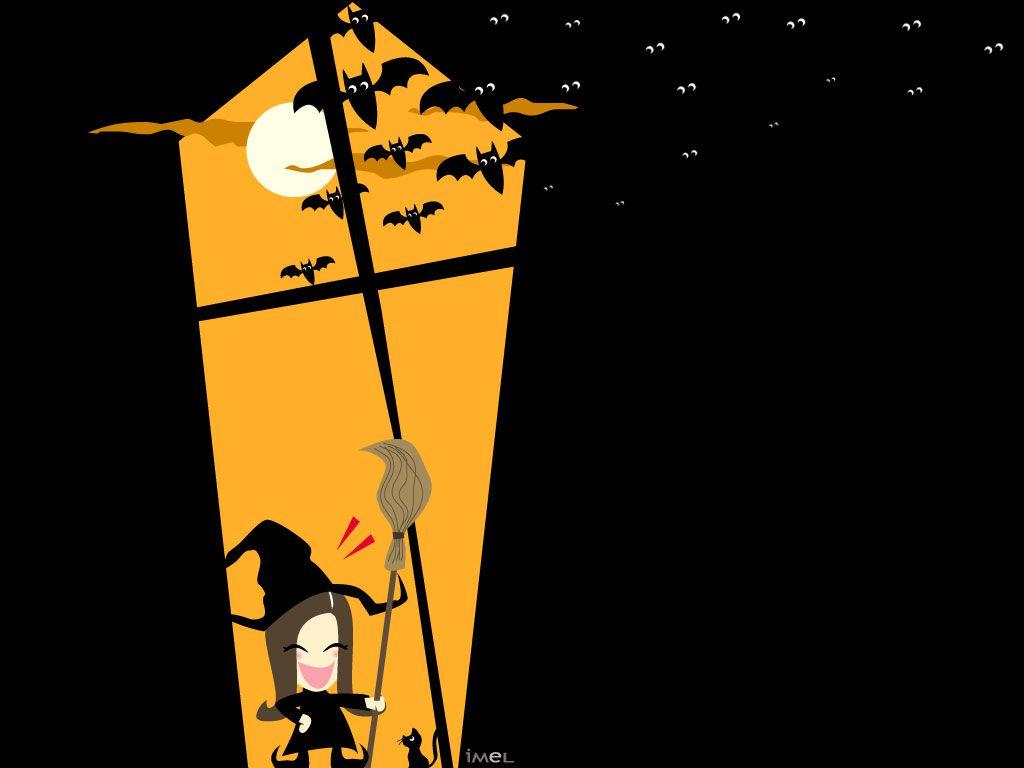 1024x768 Halloween Witch Wallpaper. Cute HD Wallpaper