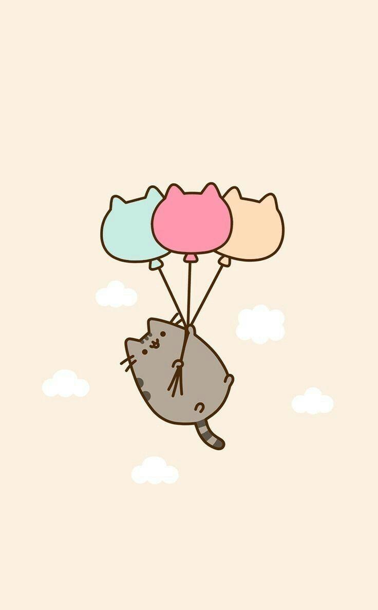 736x1189 Cute Fat Cartoon Cat Wallpaper