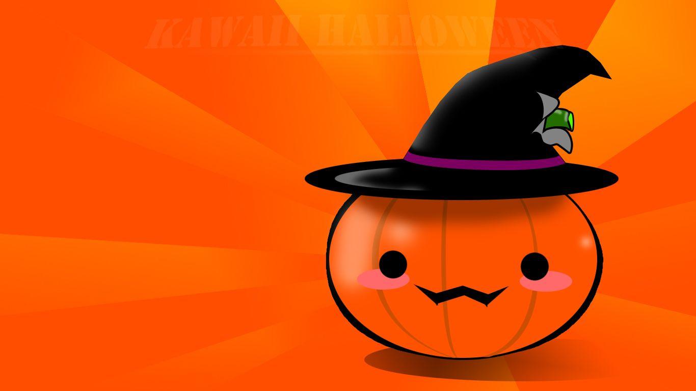 1366x768 Cute Halloween Background Desktop