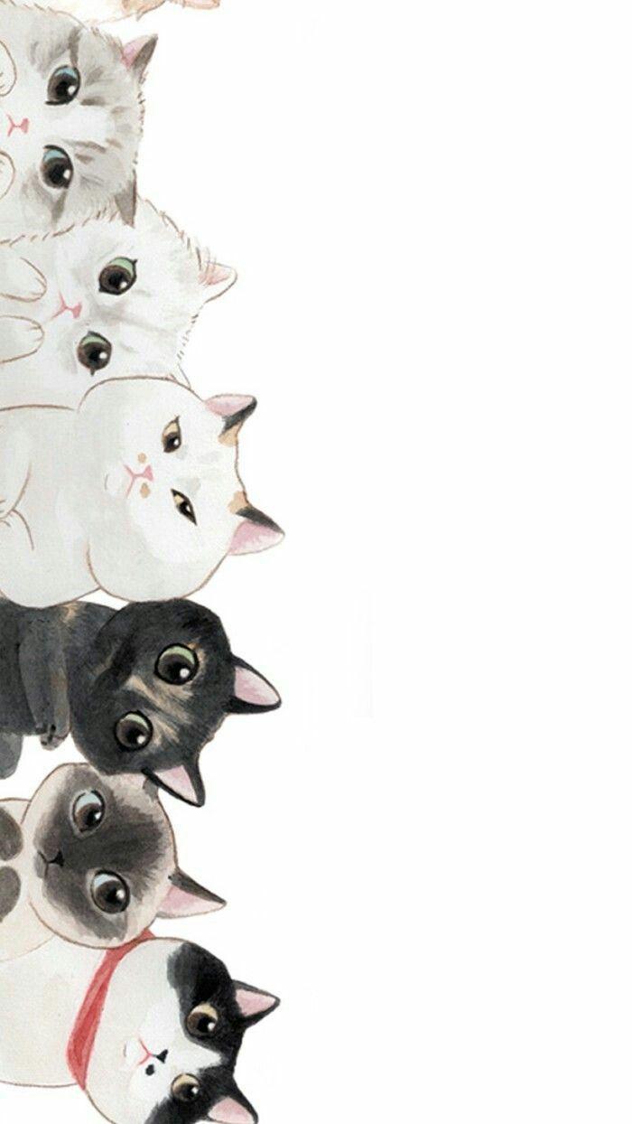 700x1244 Cute Cat Wallpaper For Mobile Group , Download for free