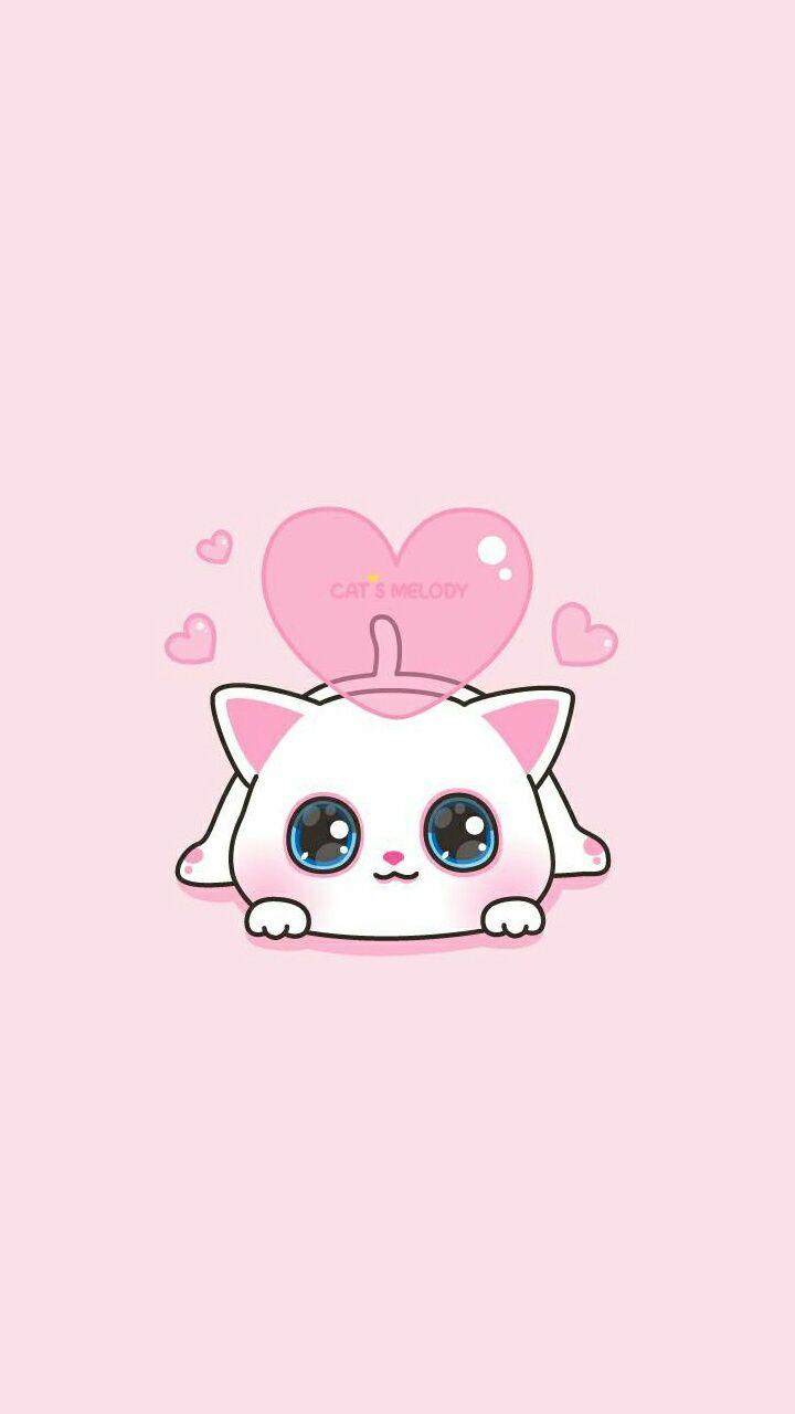 Cute Kawaii Cat Wallpapers Top Free Cute Kawaii Cat Backgrounds Wallpaperaccess