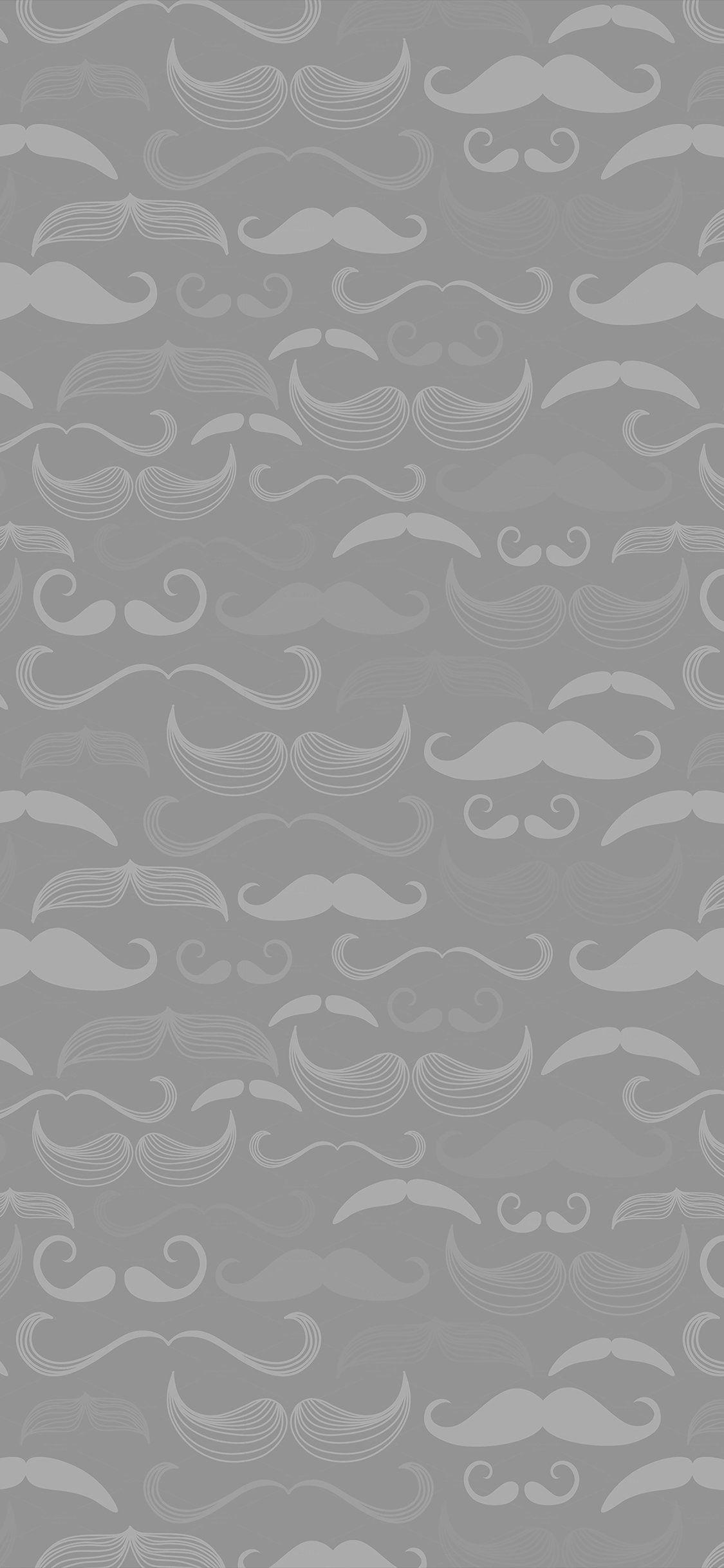 1125x2436 iPhonePapers moustache cute light patterns