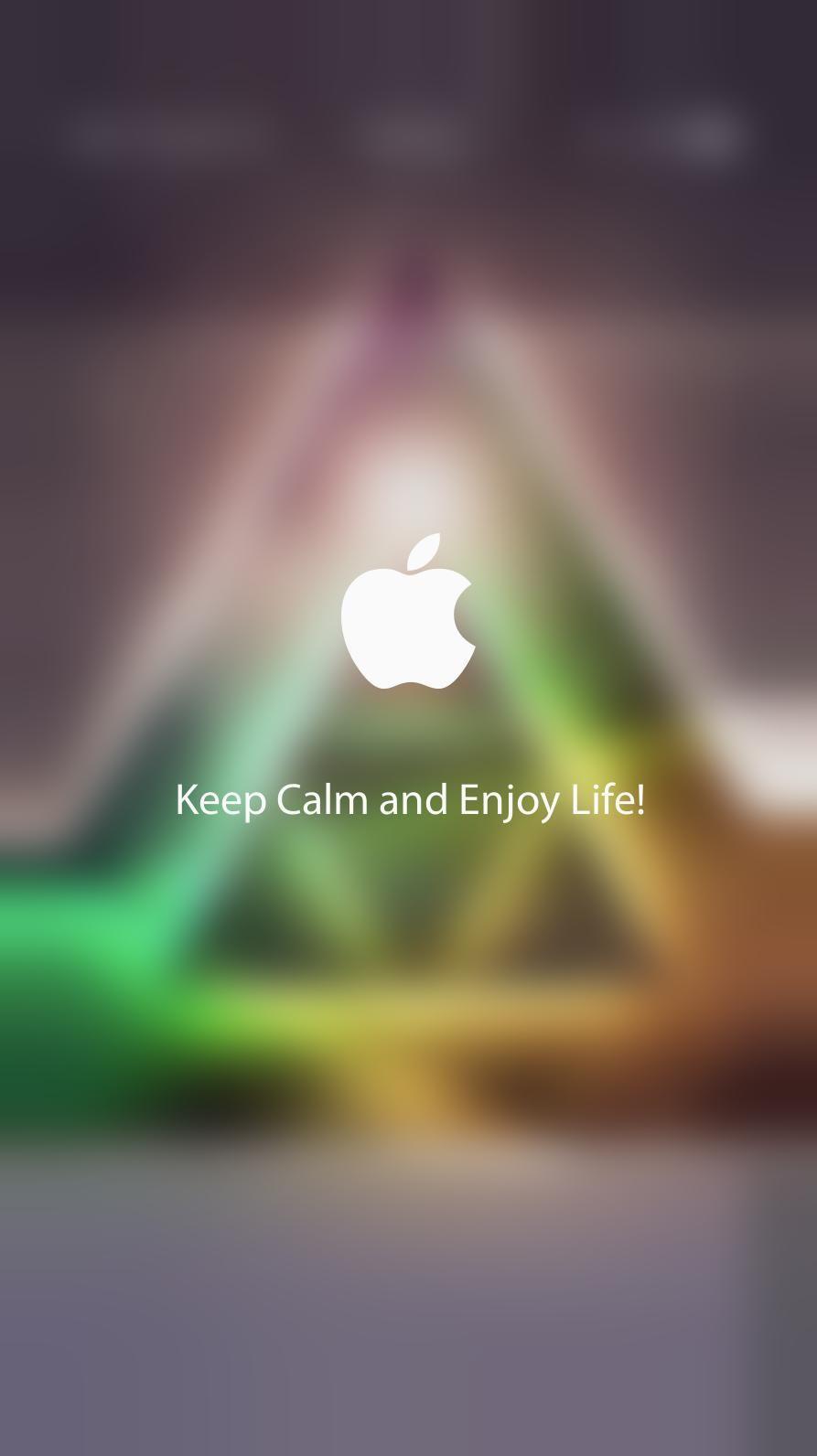 893x1592 iPhone 7 Wallpaper Parallaxed Apple Keep Calm And Enjoy