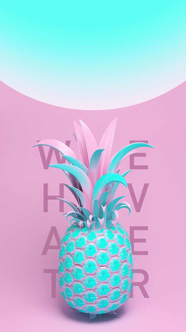 Blue Pineapple Wallpaper