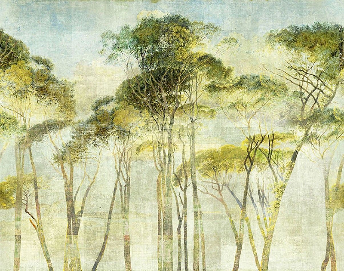 1206x950 Panoramic wallcovering trees. Khrôma