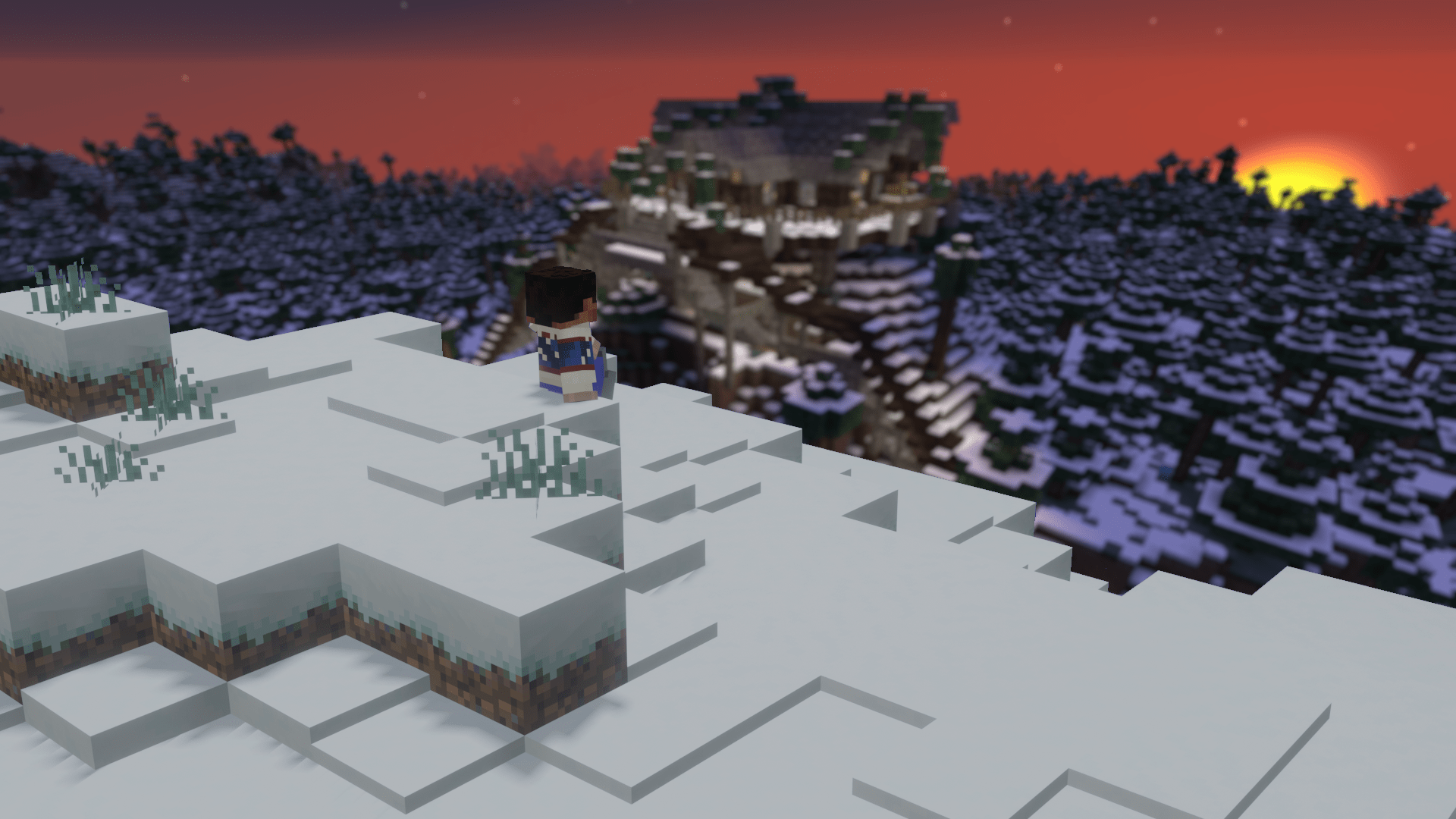 1920x1080 Minecraft Snow Desktop Background