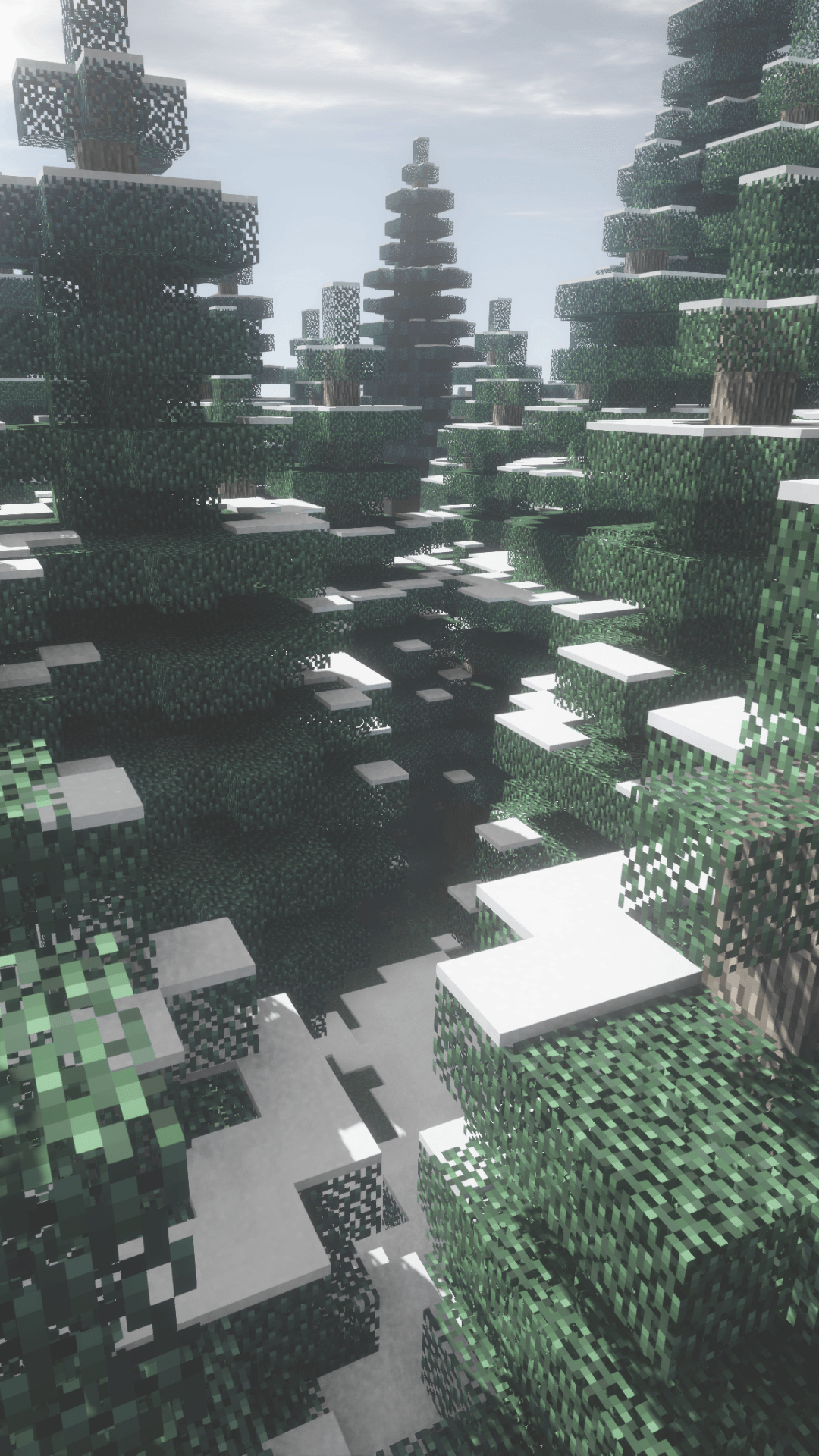 1080x1920 Minecraft Snow Wallpaper