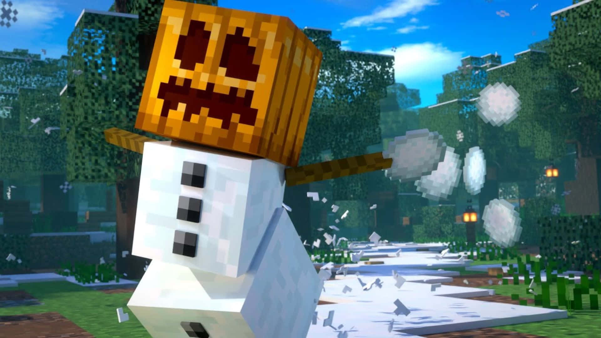 1920x1080 Minecraft Snow Golem Wallpaper
