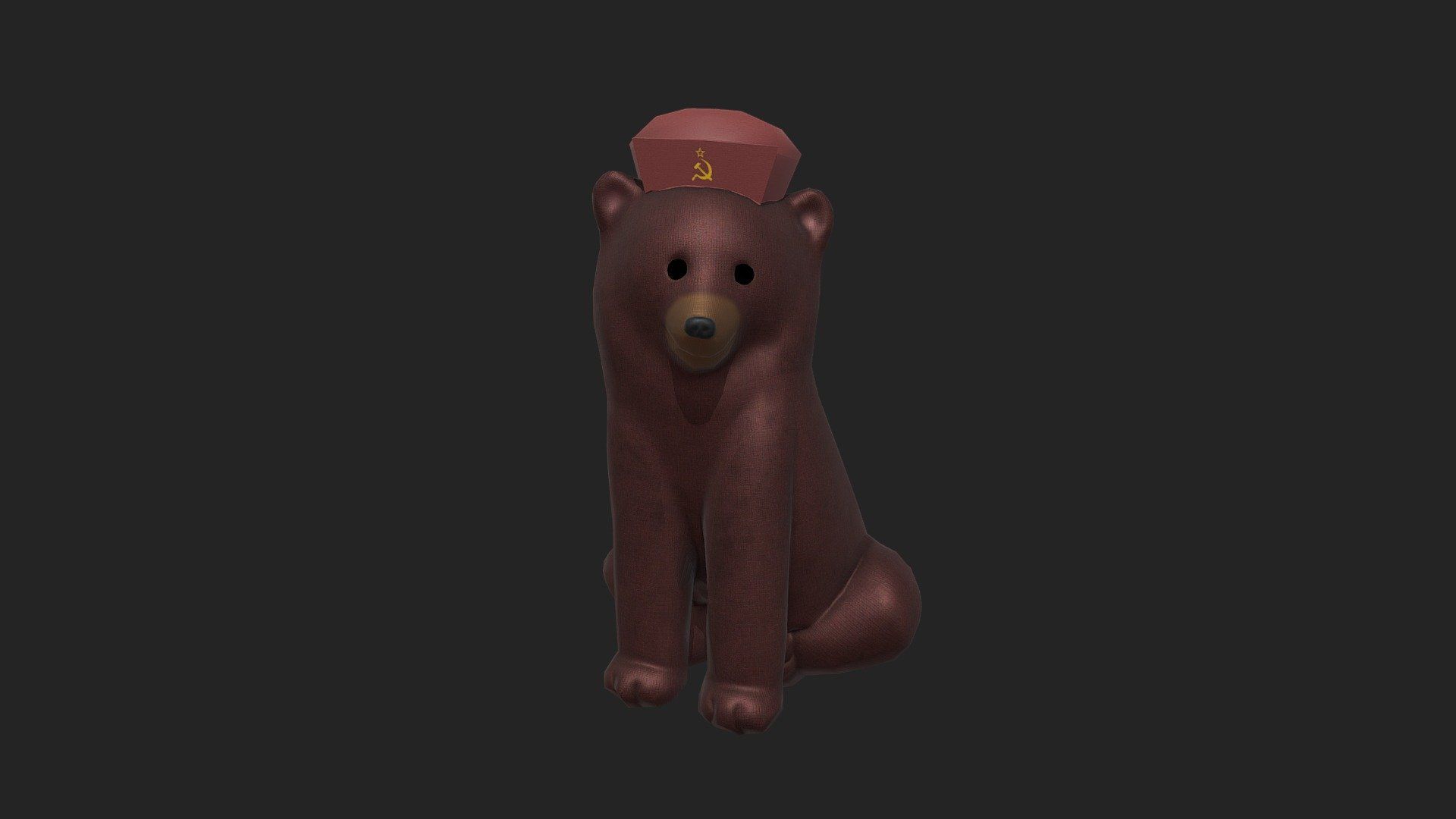 1920x1080 Soviet Bear Royalty Free 3D model
