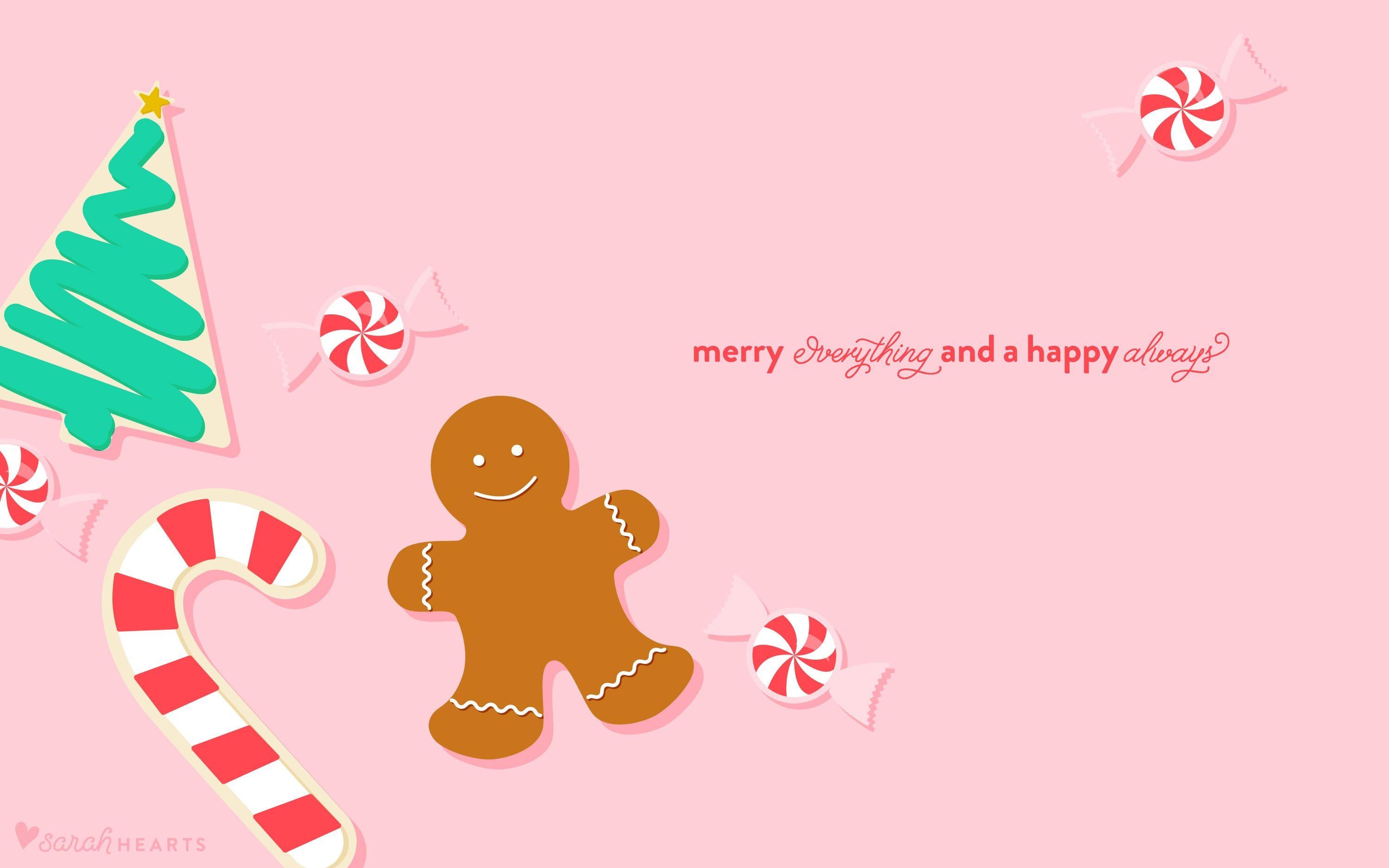 3000x1875 December 2016 Christmas Cookie Calendar Wallpaper