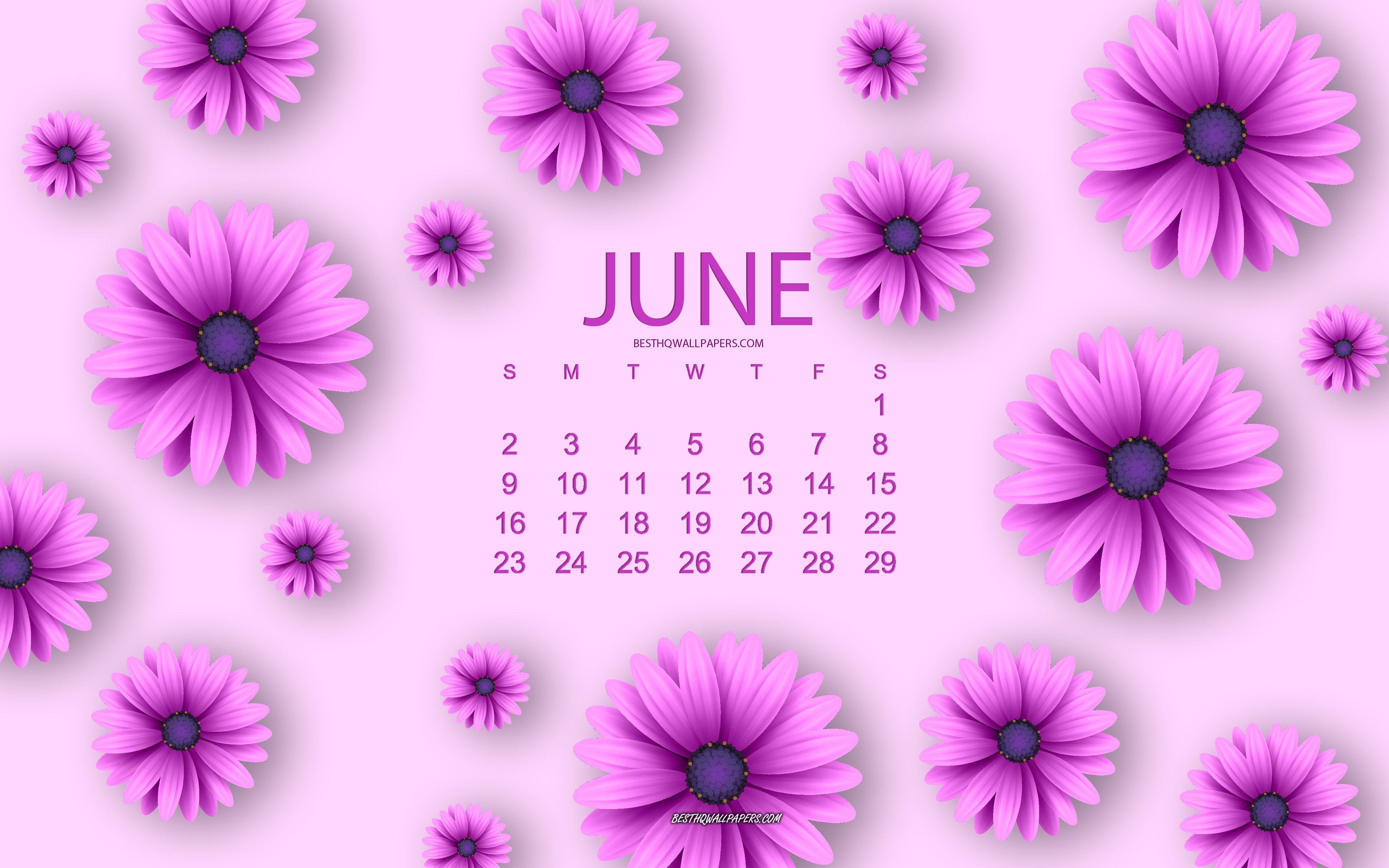 June Calendar Desktop Wallpaper Printable Calendar