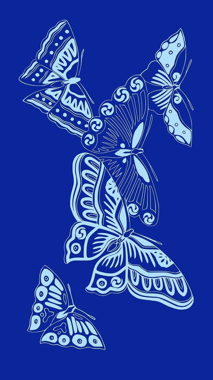 720x1280 Download Butterflies, Drawing, Flight