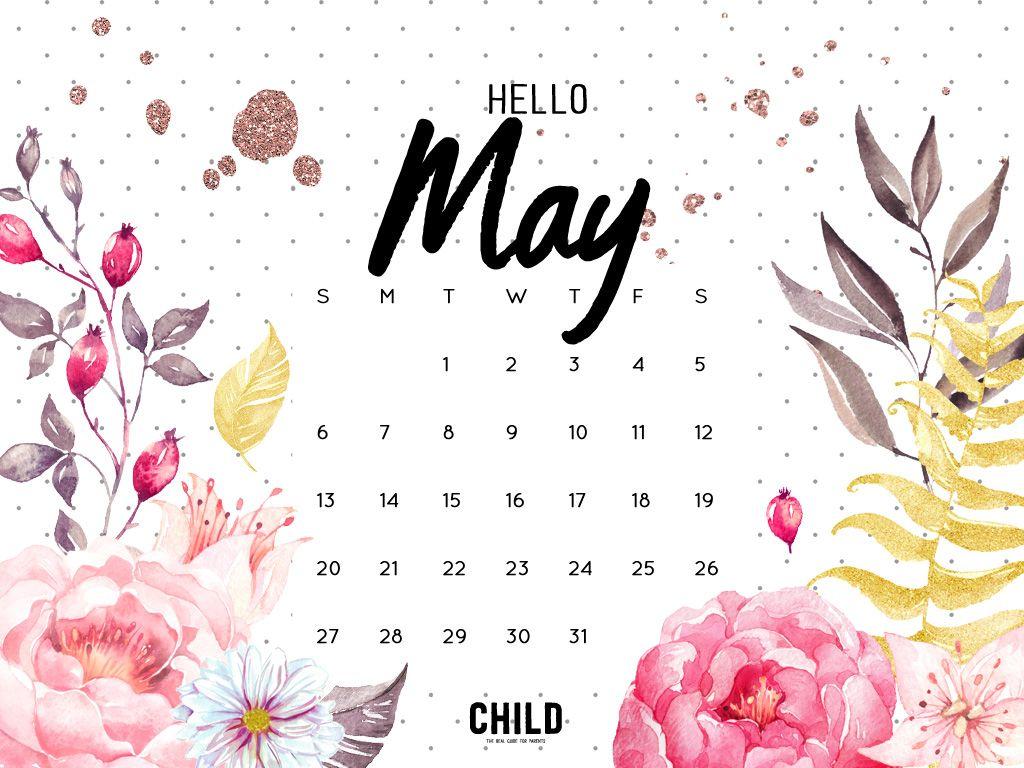 May Desktop Calendar Wallpaper  EntheosWeb
